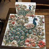 Puzzle en bois de 1000 pièces - Couronne de plumes brillante